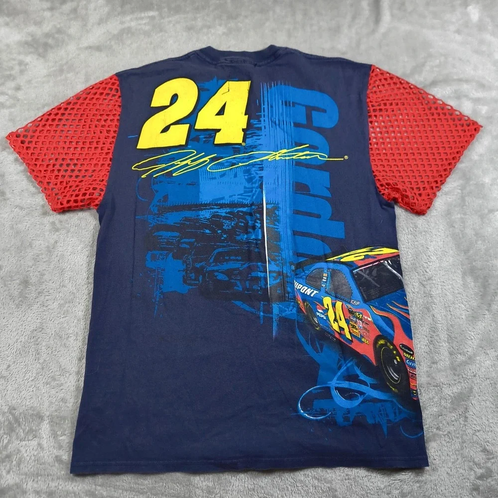 First Of A Kind Jeff Gordon Shirt Mens Small Custom Mesh Dupont 24 Nascar Y2K